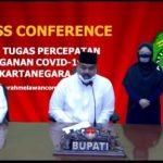 Bupati Kutai Kartanegara, Edi Damansyah, mengadakan Press Conference Update Kasus COVID-19 di Kabupaten Kutai Kartanegara