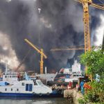 Kebakaran di galangan kapal Pelindo belawan