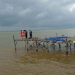 Dermaga Ambruk Diterjang Ombak, Pemancing Tercebur ke Laut - Headline Kaltim