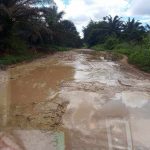 kondisi jalan rusak di wilayah pesisir Berau
