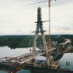 Progres pembangunan jembatan Pulau Balang menjadi penghubung antara Kabupaten Penajam Paser Utara (PPU) di wilayah Kelurahan Jenebora (kaltim)