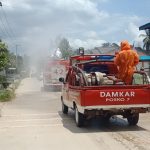 damkar lakukan disinfektan