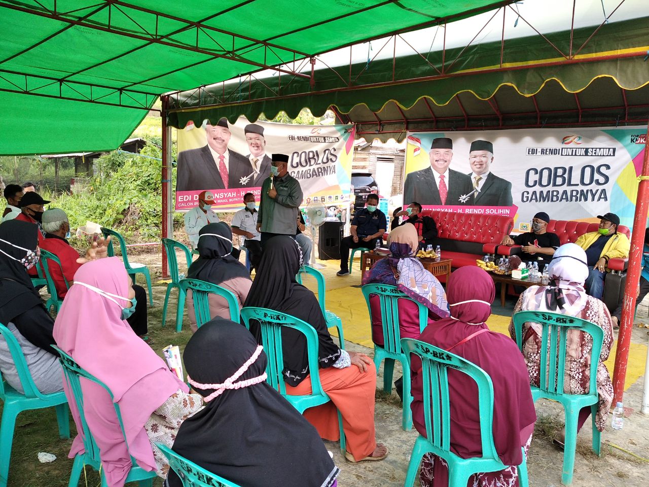 Hari Terakhir Kampanye, Edi ke Bukit Biru, Janji Selesaikan Gizi Buruk