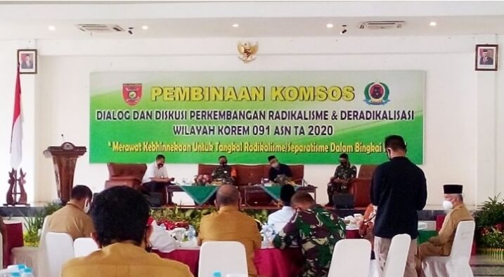 Korem 091/ASN menggelar silaturahmi sekaligus dialog dan diskusi perkembangan radikalisme