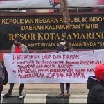 Mahasiswa Aksi di Polres Samarinda