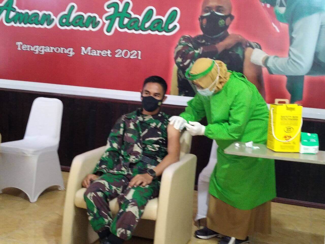 405 Personel TNI di Kukar Jalani Vaksinasi COVID-19