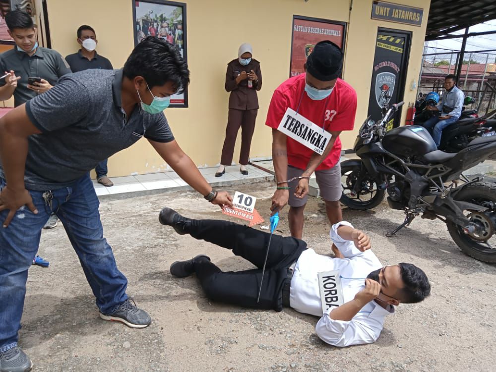 Kasus Utang Piutang Berujung Maut, Pelaku Peragakan 10 Adegan
