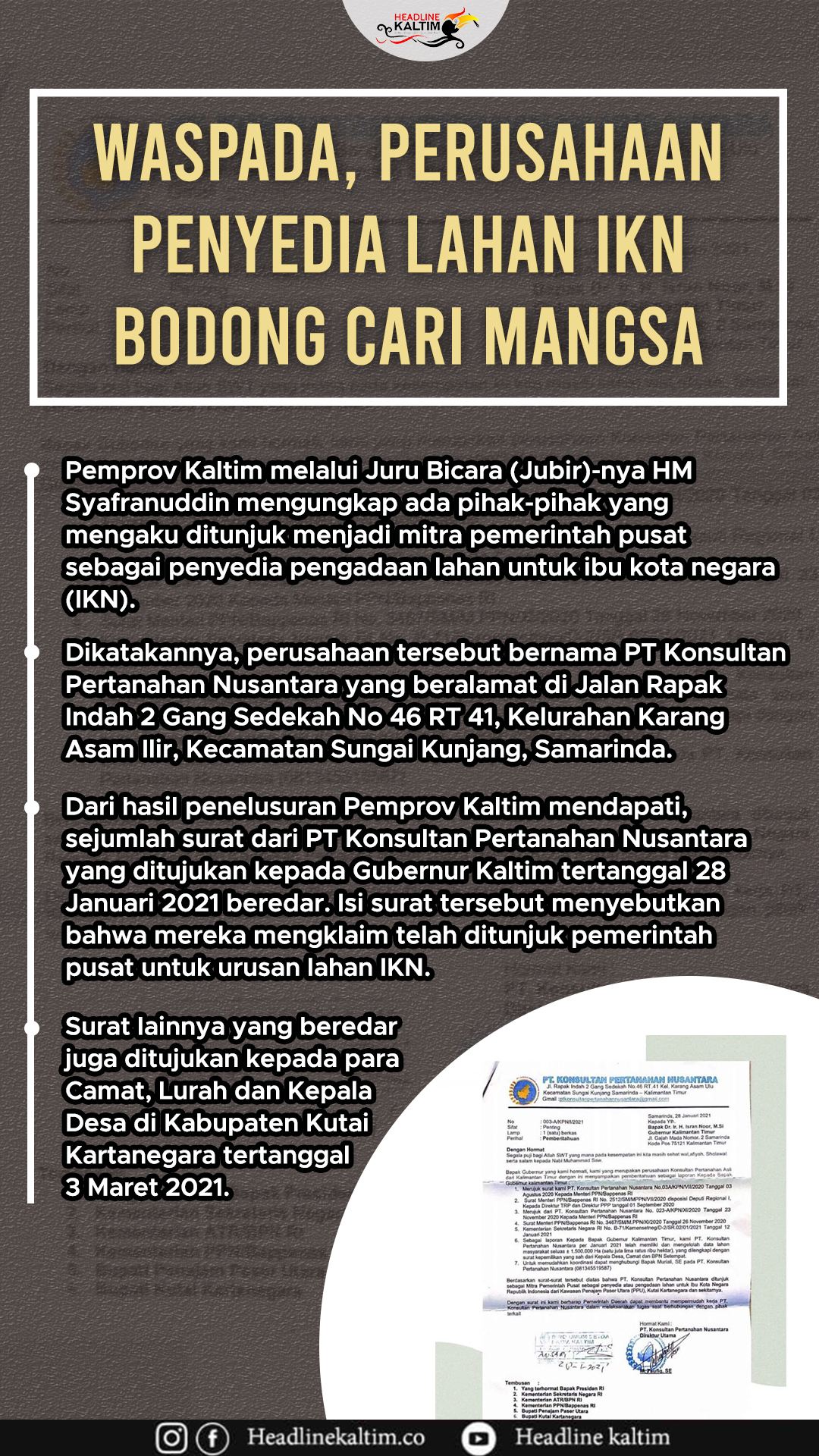 infografis Waspada, Perusahaan Penyedia Lahan IKN Bodong Cari Mangsa