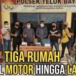 Bobol Tiga Rumah, Gondol Motor hingga Laptop