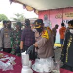 Polres Kukar Bakar Ganja dan Blender Sabu Senilai Rp 6 Miliar