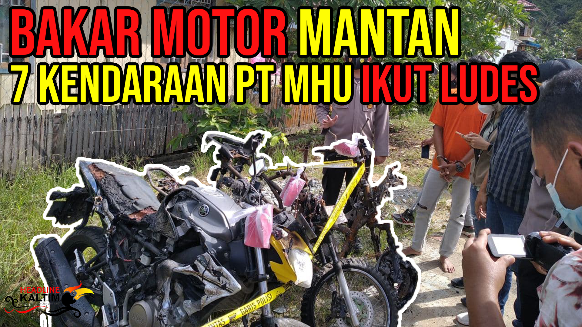 Pria Ini Bakar Motor Mantan Kekasihnya, 7 Kendaraan Karyawan PT MHU Ikut Ludes
