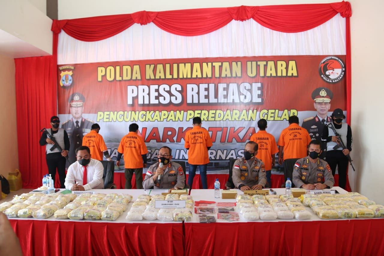 Dikendalikan dari Lapas Bontang, Polda Kaltara Sita Sabu 126 Kilogram
