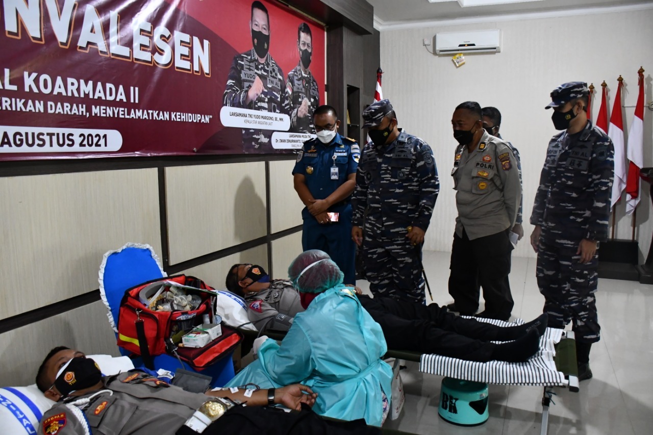 Lanal Balikpapan Gelar Donor Darah dan Plasma Konvalesen