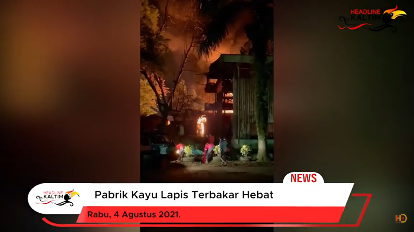 Pabrik Kayu Lapis Terbakar Hebat, Karyawan Kocar kacir