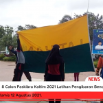 8 Calon Paskibra Kaltim 2021 Latihan Pengibaran Bendera