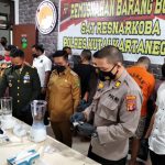 Polres Kukar Giling Narkoba Hasil Tangkapan