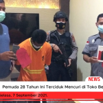 Terekam Kamera CCTV, Pemuda 28 Tahun Ini Terciduk Mencuri di Toko Beras