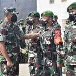 450 Personel Satgas Pamtas RI-PNG Yonif 611/AWL Tiba di Balikpapan
