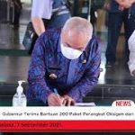 Gubernur Terima Bantuan 200 Paket Perangkat Oksigen dari Kadin