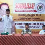 Sarkowi Jadi Anggota DPRD Kaltim Pertama Sosialisasi Perda Pemberdayaan Koperasi dan UMKM