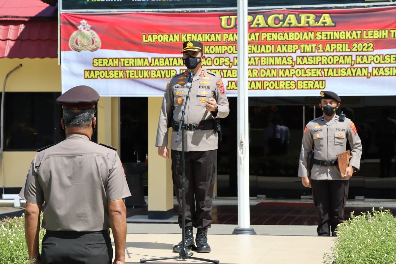 12 Pejabat Polres Berau Bergeser, Satu Kompol Naik Jadi AKBP