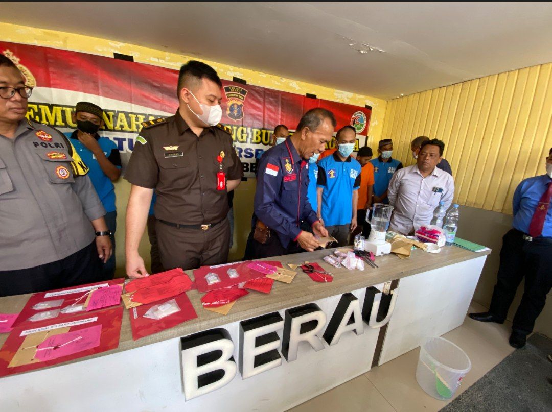 Polres Berau Musnahkan 133,77 Gram Sabu