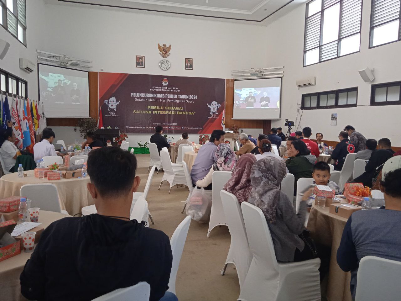 KPU Kaltim Gelar Nobar Kirab Pemilu 2024