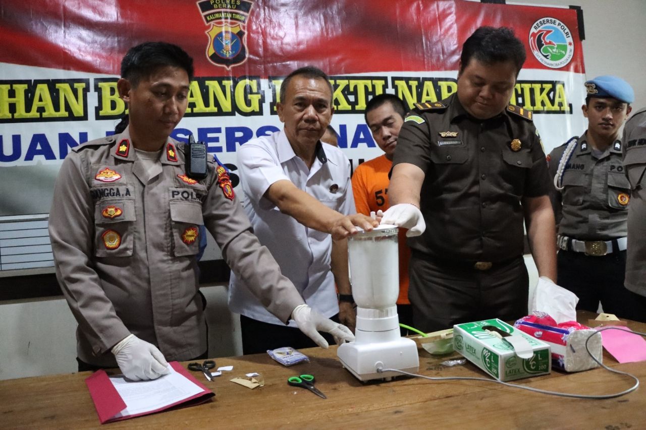 Polres Berau Musnahkan 22,39 Gram Sabu