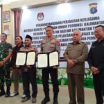 KPU Kaltim dan Polda Kaltim Tandatangani MoU Sukseskan Pemilu 2024
