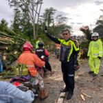 Patroli Jarak Jauh, Kapolda Evakuasi Pohon Tumbang hingga Serahkan Bantuan ke Warga