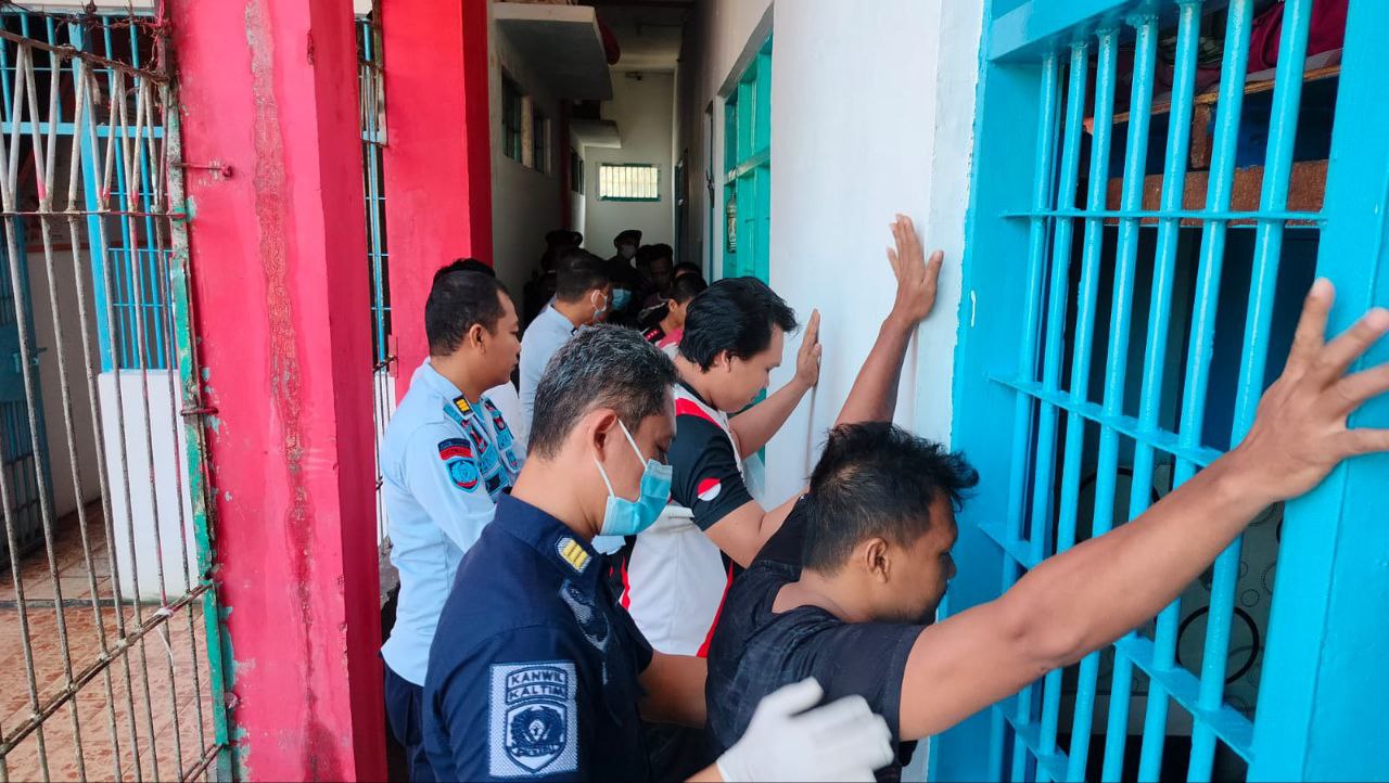Lapas Tenggarong Gelar Razia Blok Tahanan