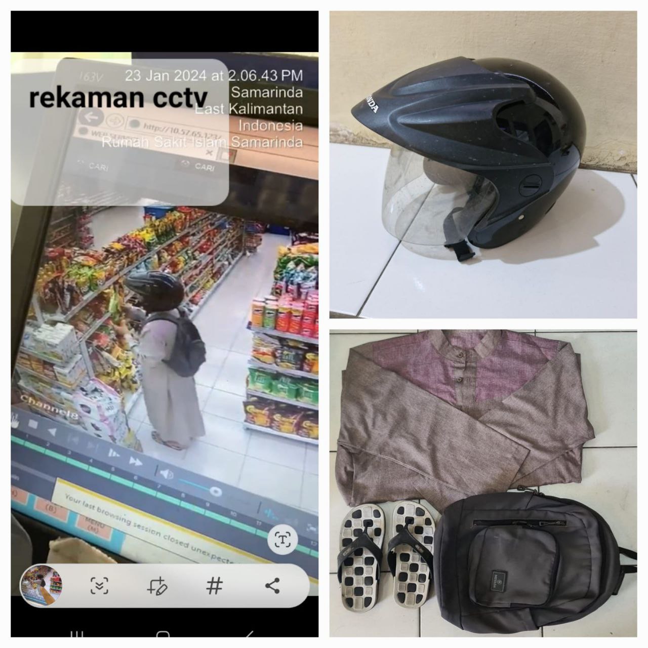 Pakai Gamis dan Helm, Pria Ini 3 Kali Sukses Mengutil Susu Formula di Indomaret