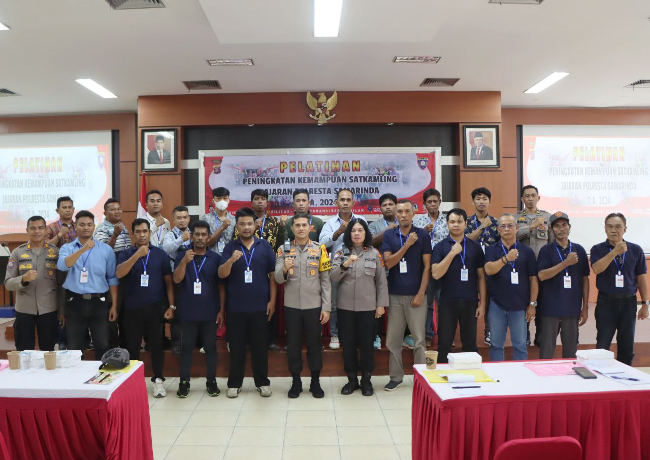 Polresta Samarinda Menggelar Pelatihan Peningkatan Satkamling