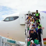 Kloter I Jemaah Haji Balikpapan Tiba di Bandara Sepinggan