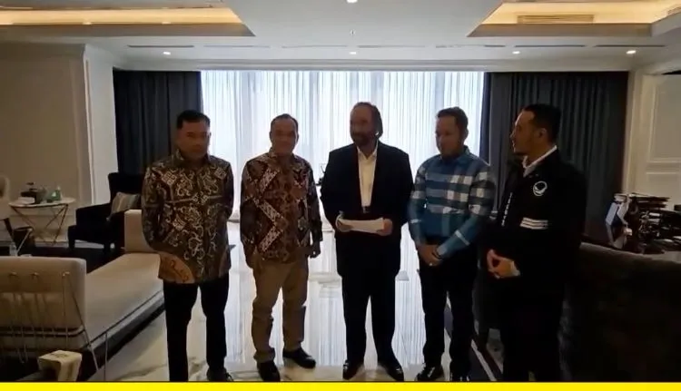 Serahkan Rekomendasi ke Rudi-Seno, Surya Paloh Insyaallah Terpilih