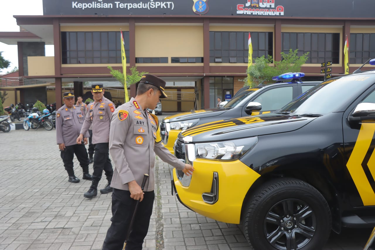 Polresta Samarinda Cek Kendaraan Operasional, Tingkatkan Kewaspadaan Pilkada 2024