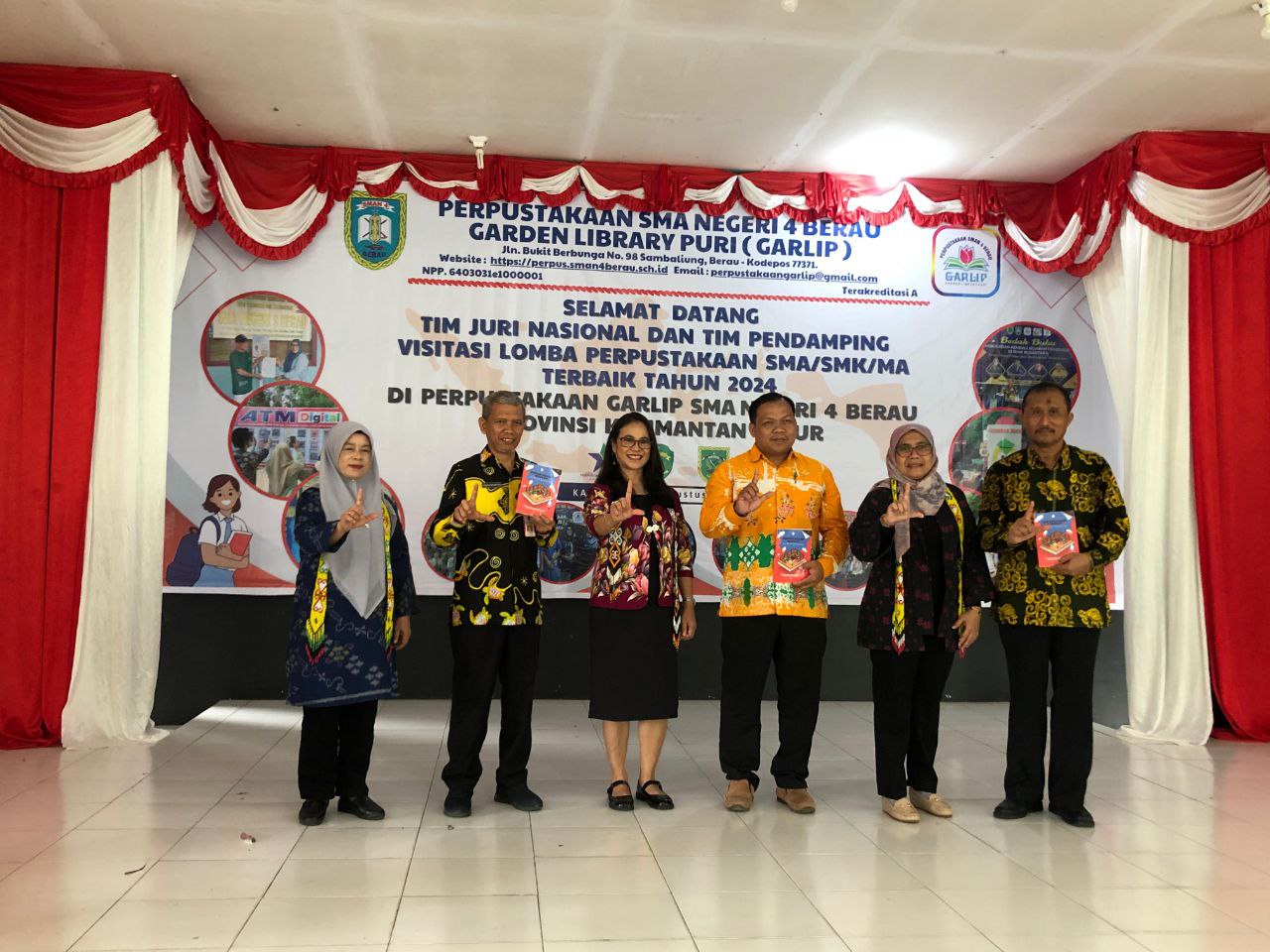 Tim Juri Nasional Lomba Perpustakaan Tahun 2024 Visitasi ke SMAN 4 Berau