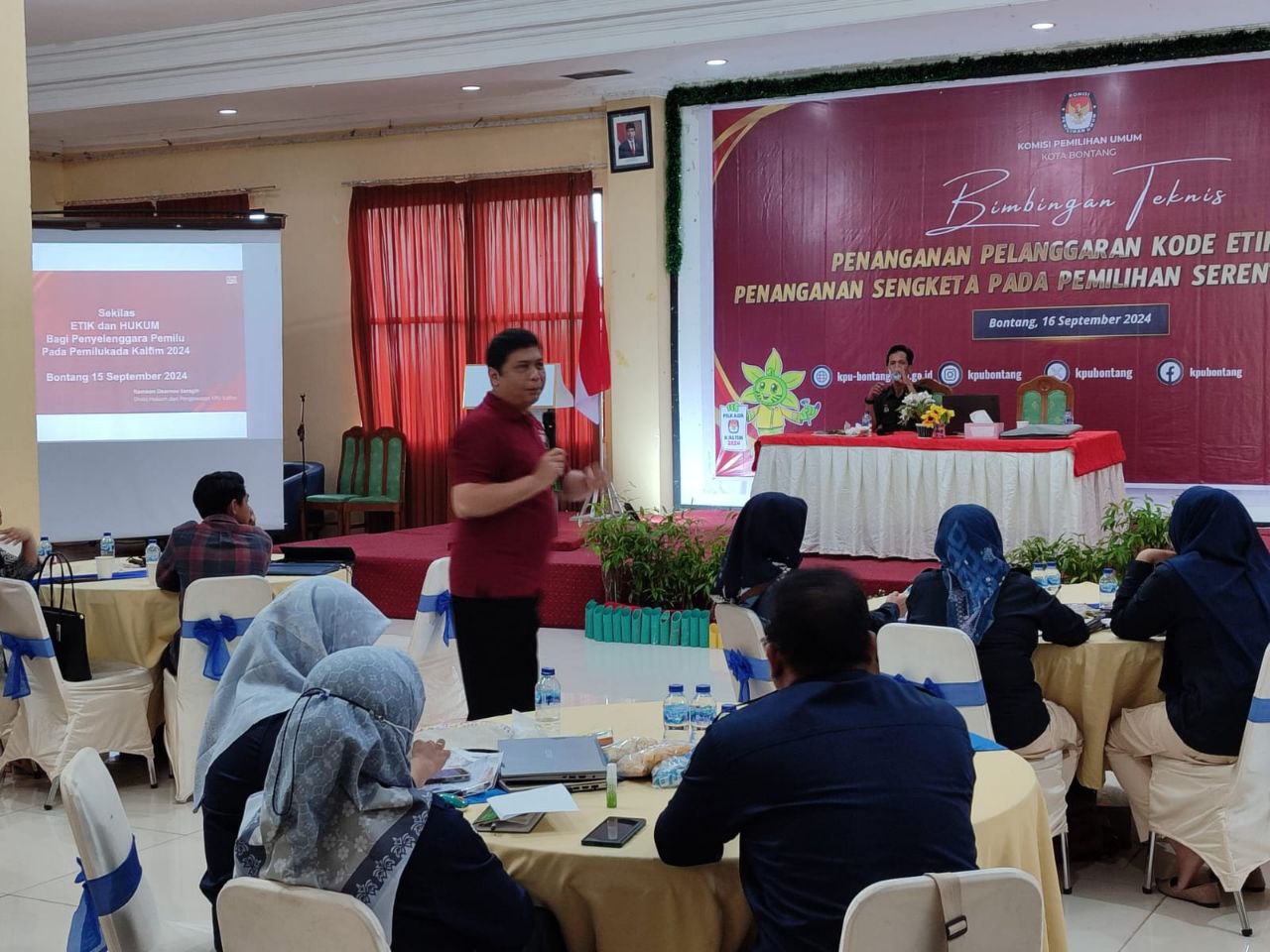 KPU Bontang Hadirkan Ramon Dearnov Seragih dalam Bimtek Kode Etik Bersama PPK PPS