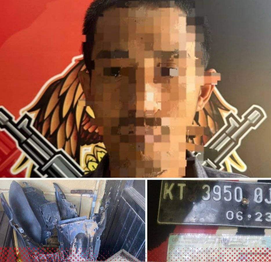 Pria di Samarinda Curi dan Preteli Motor, Hasilnya untuk Beli Pakaian