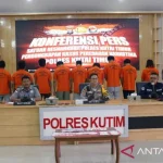 Polres Kutai Timur Tangkap 9 Pengedar Narkoba, Sita 1 Kilogram Sabu