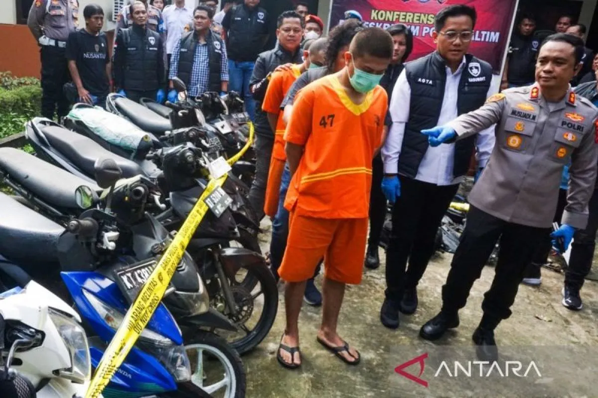 Sindikat Pencurian Kendaraan Bermotor Terungkap, Polisi Amankan 18 Unit Motor Hasil Curanmor di Kaltim