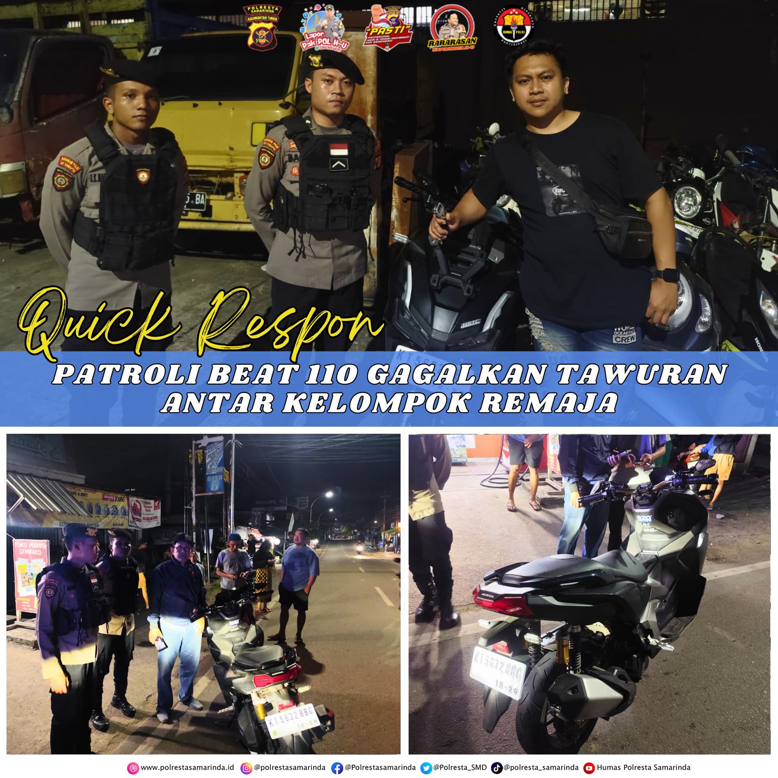Tawuran, Pemuda Kocar-kacir Saat Patroli Polres Tiba, Satu Motor Ditinggal