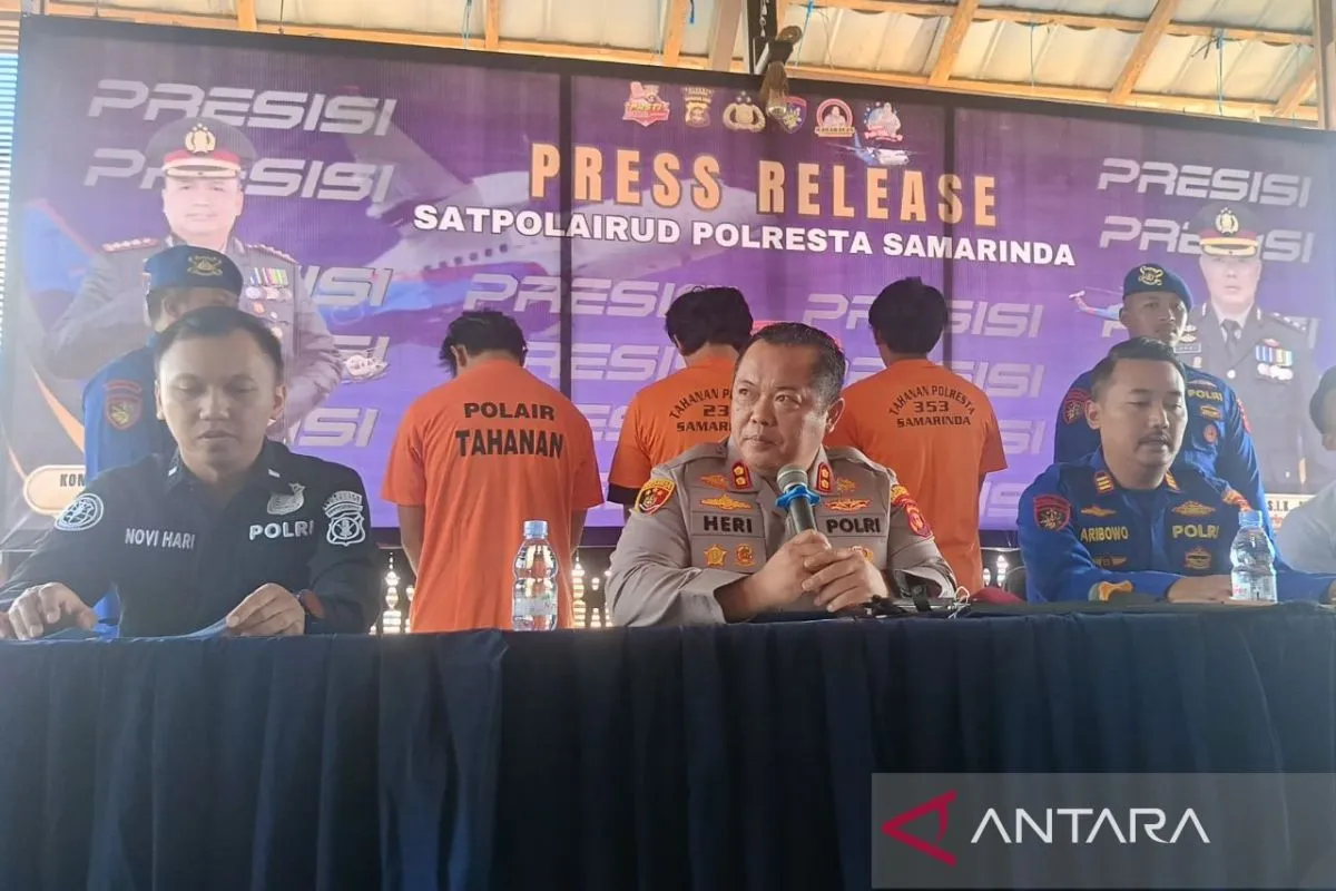 Aksi Brutal di Sungai Mahakam: Tiga Pelaku Todong Parang di Atas Tongkang, Polisi Bertindak Cepat