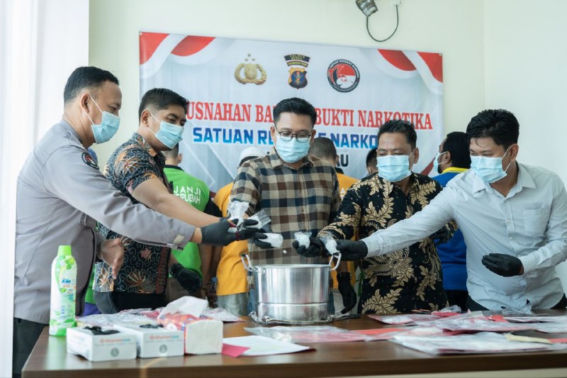 Satuan Resnarkoba Polres Berau Musnahkan 851 Gram Sabu-Sabu