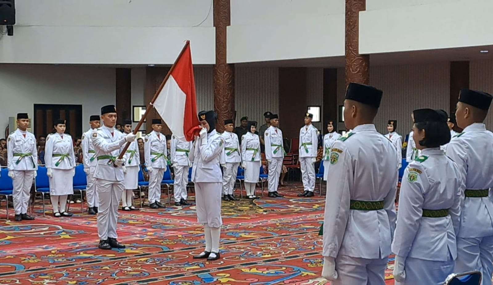 Paskibraka Kutai Barat 2025, pengukuhan Paskibraka, HUT RI ke-80, Wakil Bupati Nanang Adriani, upacara 17 Agustus.