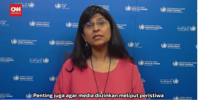 PBB demo di Indonesia, kebebasan berekspresi, HAM demonstrasi Indonesia, Ravina Shamdasani, PBB kritik Indonesia, pelanggaran HAM demo, hak berkumpul damai