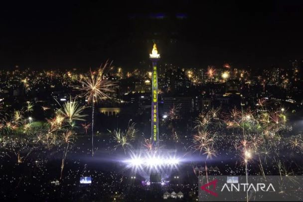 Tahun Baru 2026 Jakarta, Pramono Anung, kembang api, perayaan tahun baru, doa bersama