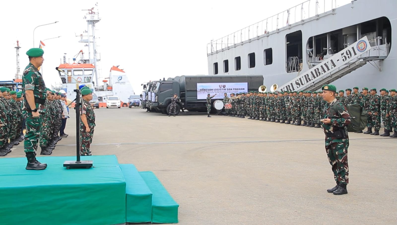 215 Personel Yonzipur 17/ Ananta Dharma Berangkat ke Aceh Utara