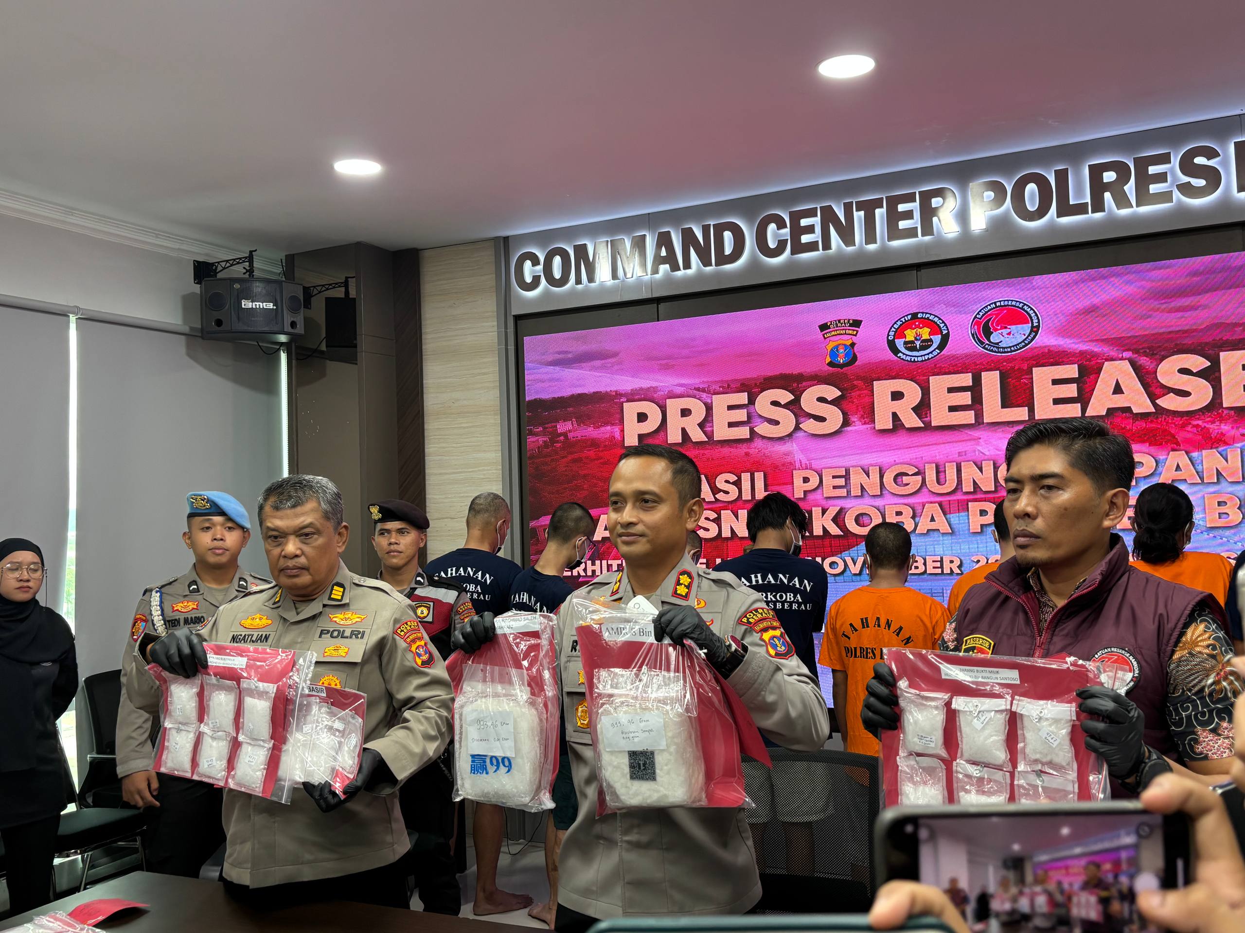 Dalam 20 Hari, Polres Berau Sita Hampir 3 Kilogram Sabu-Sabu