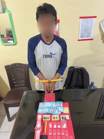 Polisi Ciduk Buruh Harian dengan 15 Paket Sabu